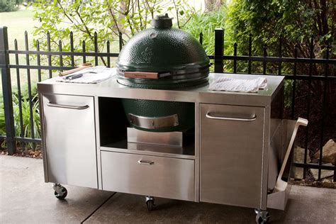 stainless big green egg table